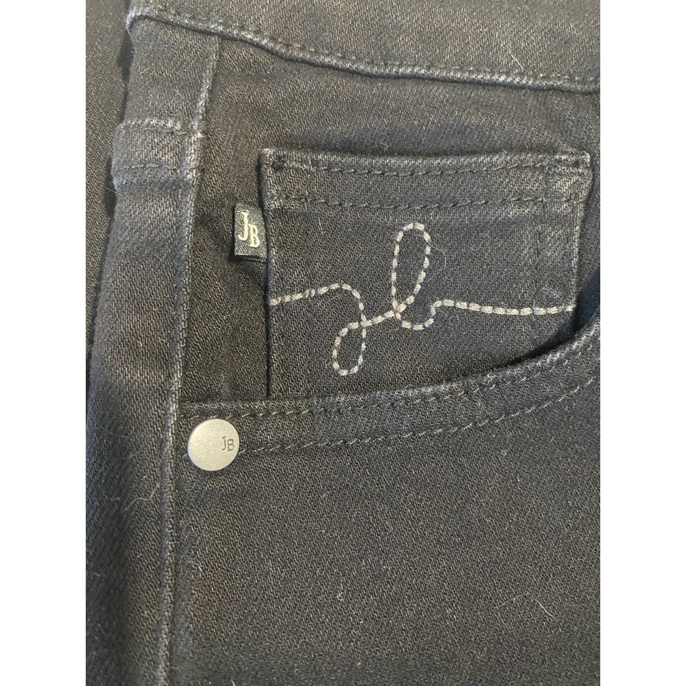 JUDY BLUE Jeans Women's 5/27 High Rise Straight Slit Hem Black Denim - Picture 4 of 9